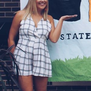 Black and White Pattern Romper